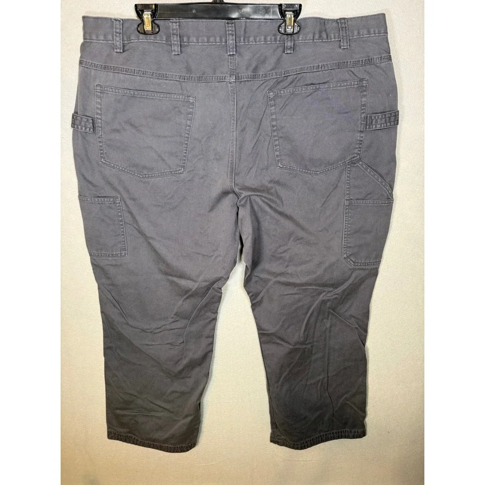 Duluth Trading Co Mens Gray Carpenter Work Pants 46x28 95016 Cotton Utility